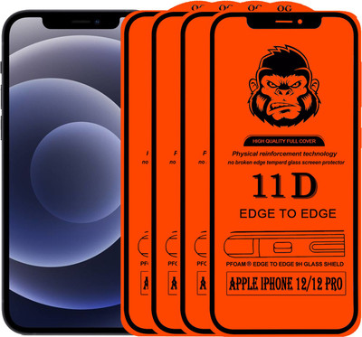 Rofix star Edge To Edge Tempered Glass for APPLE IPHONE 12(Pack of 4)