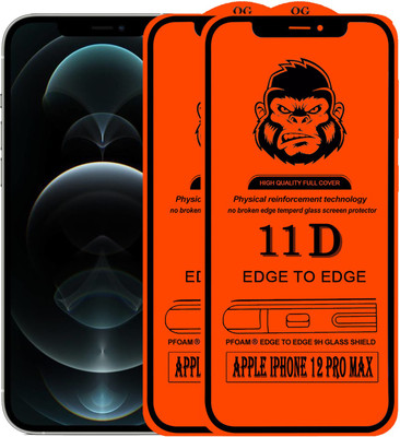 Xester Edge To Edge Tempered Glass for APPLE IPHONE 12 PRO MAX(Pack of 2)