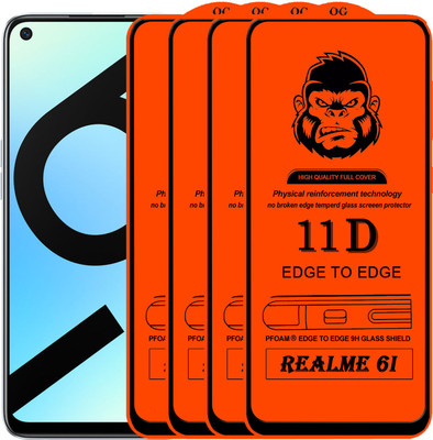 HQ Protection Edge To Edge Tempered Glass for REALME 6I(Pack of 4)