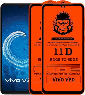 Xester Edge To Edge Tempered Glass for VIVO V20(Pack of 2)