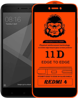 Rofix star Edge To Edge Tempered Glass for Mi Redmi 4(Pack of 1)