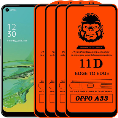 Xester Edge To Edge Tempered Glass for OPPO A33(Pack of 4)