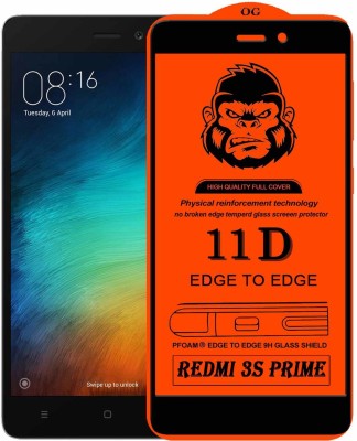 VILLA Edge To Edge Tempered Glass for Mi Redmi 3S Prime(Pack of 1)