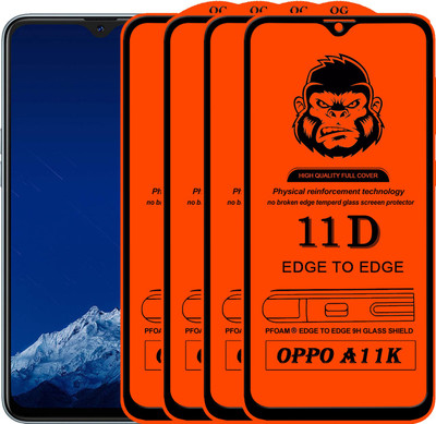 HQ Protection Edge To Edge Tempered Glass for OPPO A11K(Pack of 4)