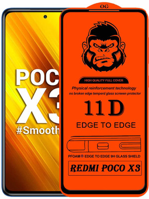 Xester Edge To Edge Tempered Glass for REDMI POCO X3(Pack of 1)