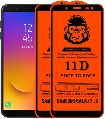 Rofix star Edge To Edge Tempered Glass for Samsung Galaxy J6(Pack of 2)