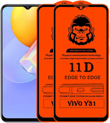 Xester Edge To Edge Tempered Glass for VIVO Y31(Pack of 2)
