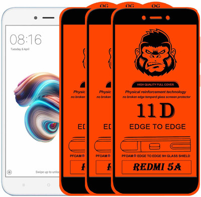 Xester Edge To Edge Tempered Glass for Mi Redmi 5A(Pack of 3)