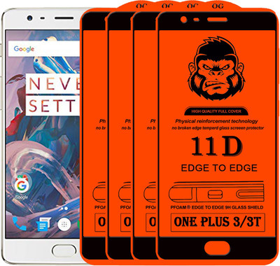 Rofix star Edge To Edge Tempered Glass for OnePlus 3(Pack of 4)