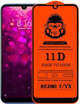 GORILLA FIVE Edge To Edge Tempered Glass for ; REDMI Y3(Pack of 1)