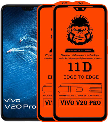 Xester Edge To Edge Tempered Glass for VIVO V20 PRO(Pack of 2)