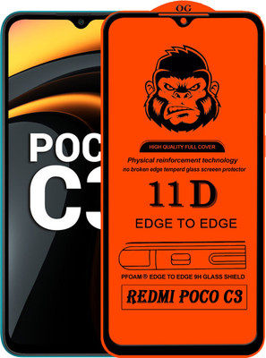 XRENGTH Edge To Edge Tempered Glass for : REDMI POCO C3(Pack of 1)