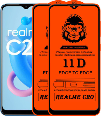 Rofix star Edge To Edge Tempered Glass for REALME C20(Pack of 2)