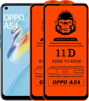 HQ Protection Edge To Edge Tempered Glass for OPPO A54(Pack of 2)