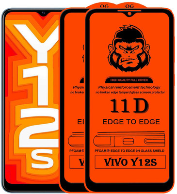 GORILLA FIVE Edge To Edge Tempered Glass for ; VIVO Y12S(Pack of 2)