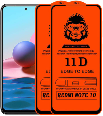 Xester Edge To Edge Tempered Glass for REDMI NOTE 10(Pack of 2)