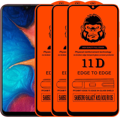 Xester Edge To Edge Tempered Glass for SAMSUNG GALAXY A30(Pack of 3)