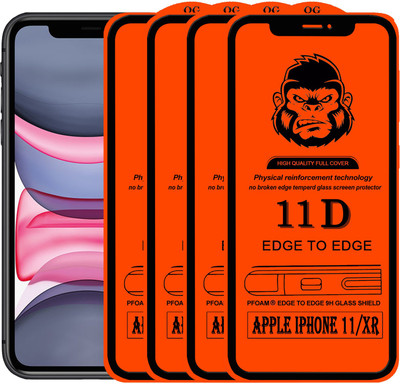 Gorilaorginal Edge To Edge Tempered Glass for Apple iPhone XR(Pack of 4)