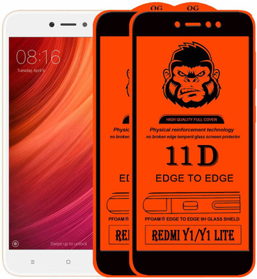 Xester Edge To Edge Tempered Glass for Mi Redmi Y1 Lite(Pack of 2)