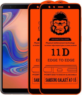 Rofix star Edge To Edge Tempered Glass for Samsung Galaxy A7 2018 Edition(Pack of 2)