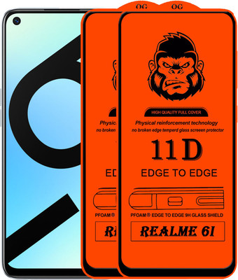 Xester Edge To Edge Tempered Glass for REALME 6I(Pack of 2)