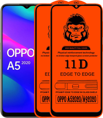 Rofix star Edge To Edge Tempered Glass for OPPO A5 2020(Pack of 2)