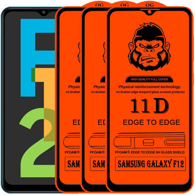 Xester Edge To Edge Tempered Glass for SAMSUNG GALAXY F12(Pack of 3)