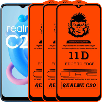 Rofix star Edge To Edge Tempered Glass for REALME C20(Pack of 3)