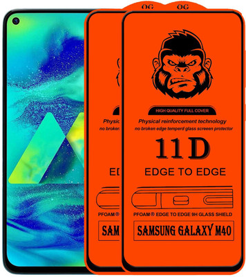 Xester Edge To Edge Tempered Glass for SAMSUNG GALAXY M40(Pack of 2)