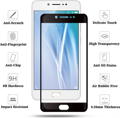 Laxdom Edge To Edge Tempered Glass for VIVO V5S(Pack of 1)