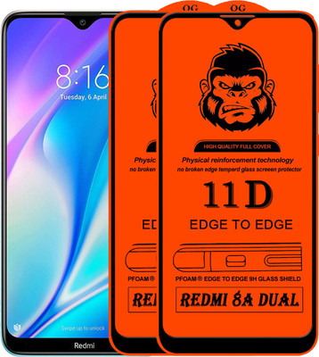 Xester Edge To Edge Tempered Glass for REDMI 8A DUAL(Pack of 2)