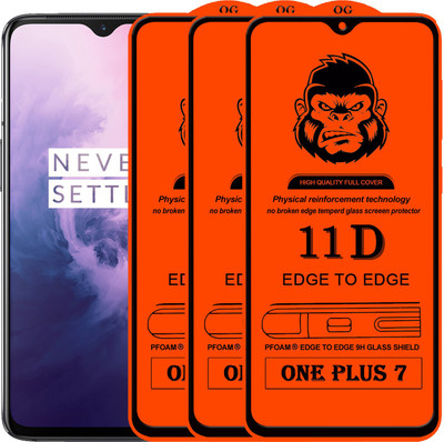 Rofix star Edge To Edge Tempered Glass for ONE PLUS 7T(Pack of 3)