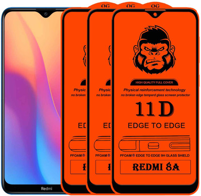 Rofix star Edge To Edge Tempered Glass for REDMI 8A(Pack of 3)