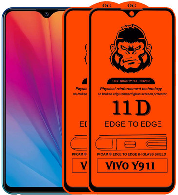 HQ Protection Edge To Edge Tempered Glass for VIVO Y91I(Pack of 2)