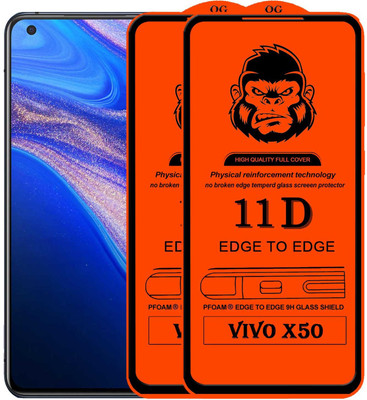 Xester Edge To Edge Tempered Glass for VIVO X50(Pack of 2)