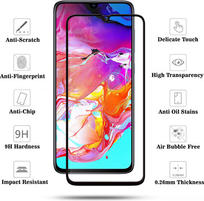 Laxdom Edge To Edge Tempered Glass for SAMSUNG GALAXY A70S(Pack of 2)