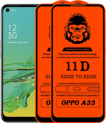 HQ Protection Edge To Edge Tempered Glass for OPPO A33(Pack of 2)