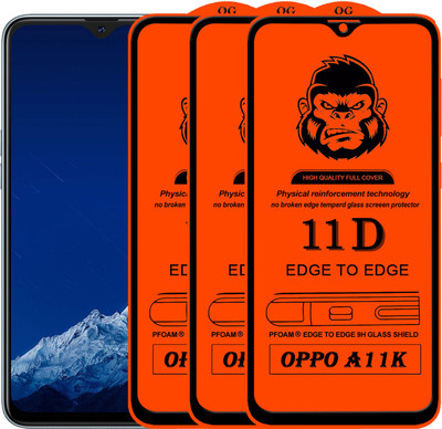 HQ Protection Edge To Edge Tempered Glass for OPPO A11K(Pack of 3)