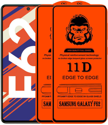 Xester Edge To Edge Tempered Glass for SAMSUNG GALAXY F62(Pack of 2)