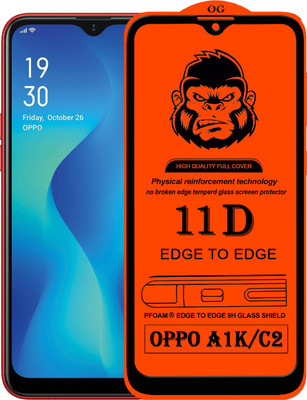 HQ Protection Edge To Edge Tempered Glass for OPPO A1K(Pack of 1)