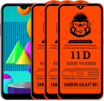 Rofix star Edge To Edge Tempered Glass for SAMSUNG GALAXY M01(Pack of 3)