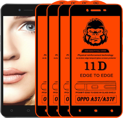 Rofix star Edge To Edge Tempered Glass for Oppo A37f(Pack of 4)