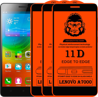 GORILLA FIVE Edge To Edge Tempered Glass for , LENOVO A7000(Pack of 3)