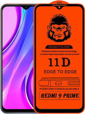 GORILLA FIVE Edge To Edge Tempered Glass for ; REDMI 9 PRIME(Pack of 1)
