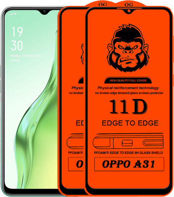 HQ Protection Edge To Edge Tempered Glass for OPPO A31(Pack of 2)