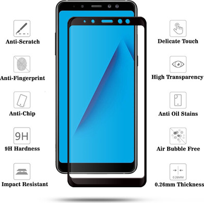 Laxdom Edge To Edge Tempered Glass for SAMSUNG GALAXY A8 PLUS(Pack of 1)