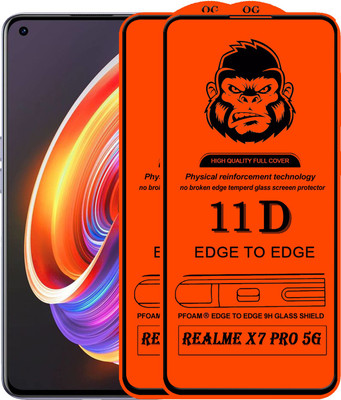 HQ Protection Edge To Edge Tempered Glass for REALME X7 PRO 5G(Pack of 2)