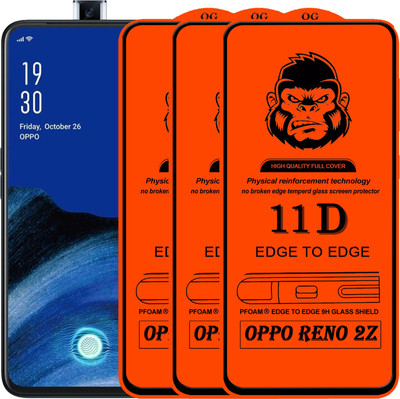 Xester Edge To Edge Tempered Glass for OPPO Reno 2z(Pack of 3)