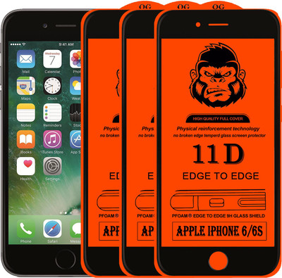 Rofix star Edge To Edge Tempered Glass for Apple iPhone 6s(Pack of 3)