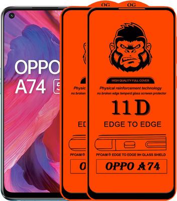 Xester Edge To Edge Tempered Glass for OPPO A74(Pack of 2)